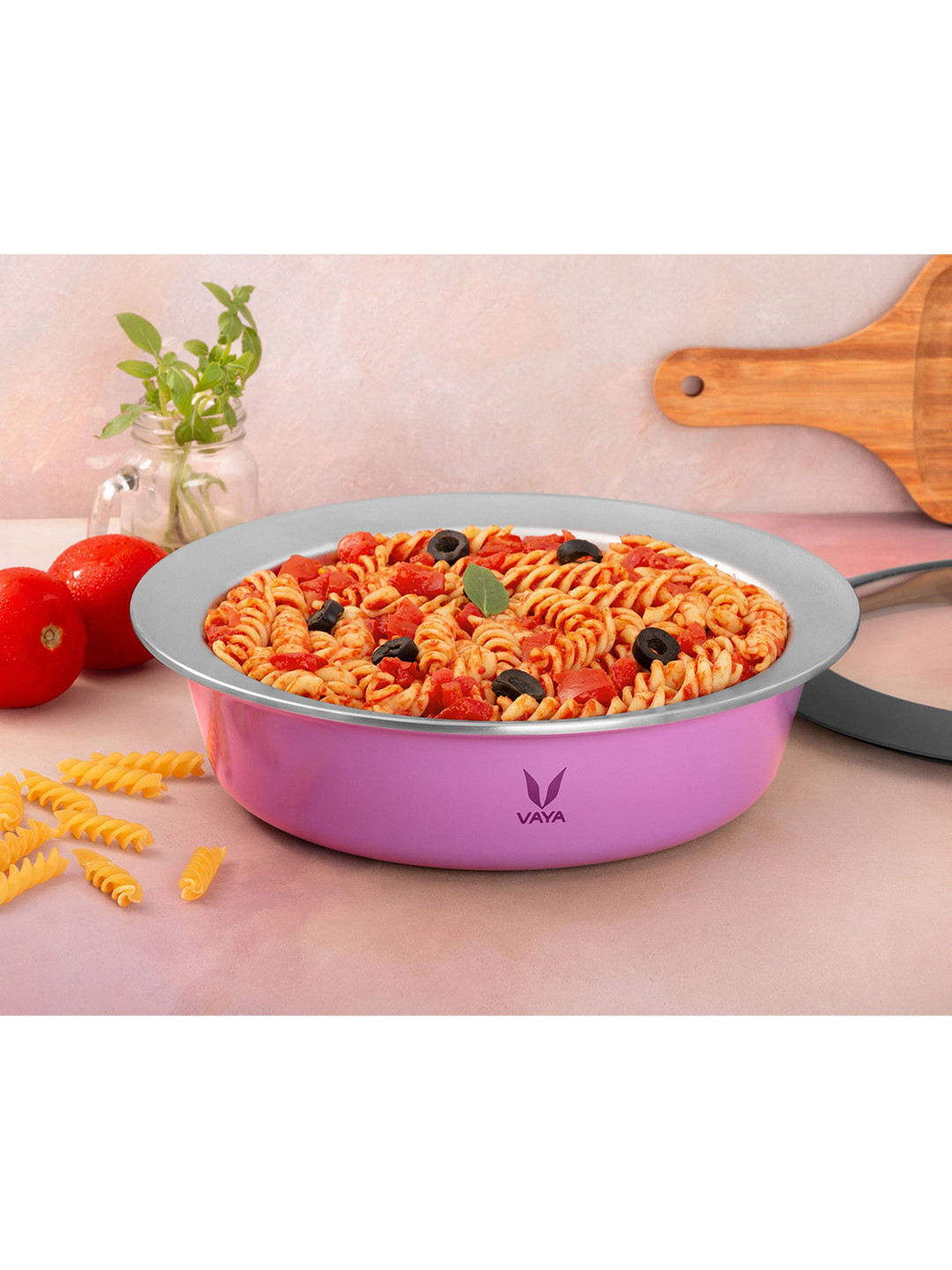 Vaya Purple Solid Stainless Steel Haute Case Casserole