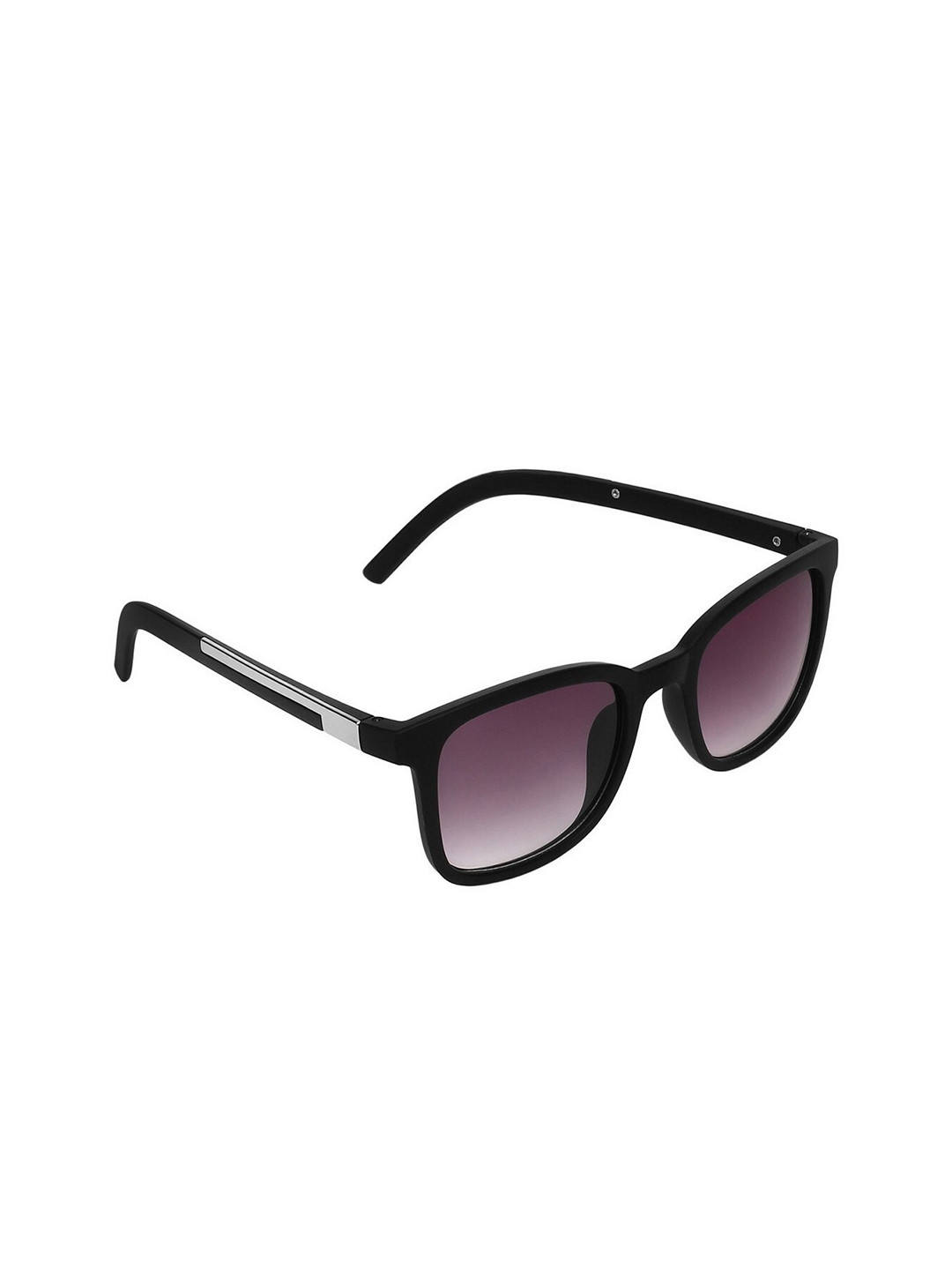 SIDEWOK Unisex Purple Lens & Black Wayfarer Sunglasses - SUN-01-SLV-PRPL