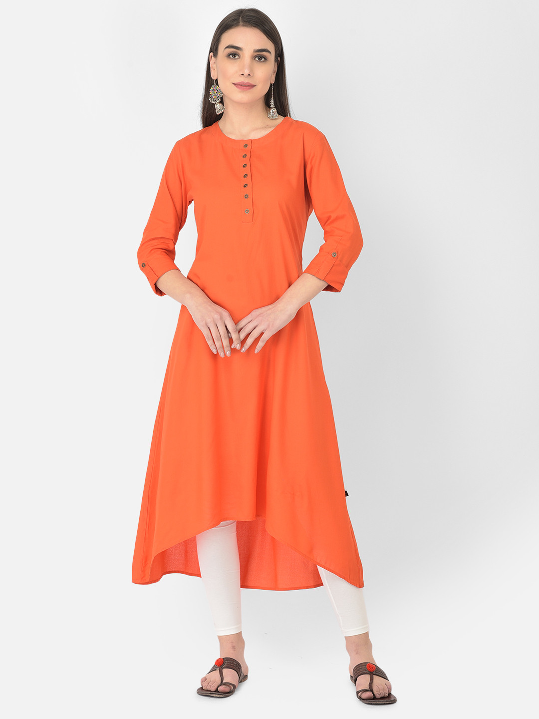 Pistaa Women Orange Kurta