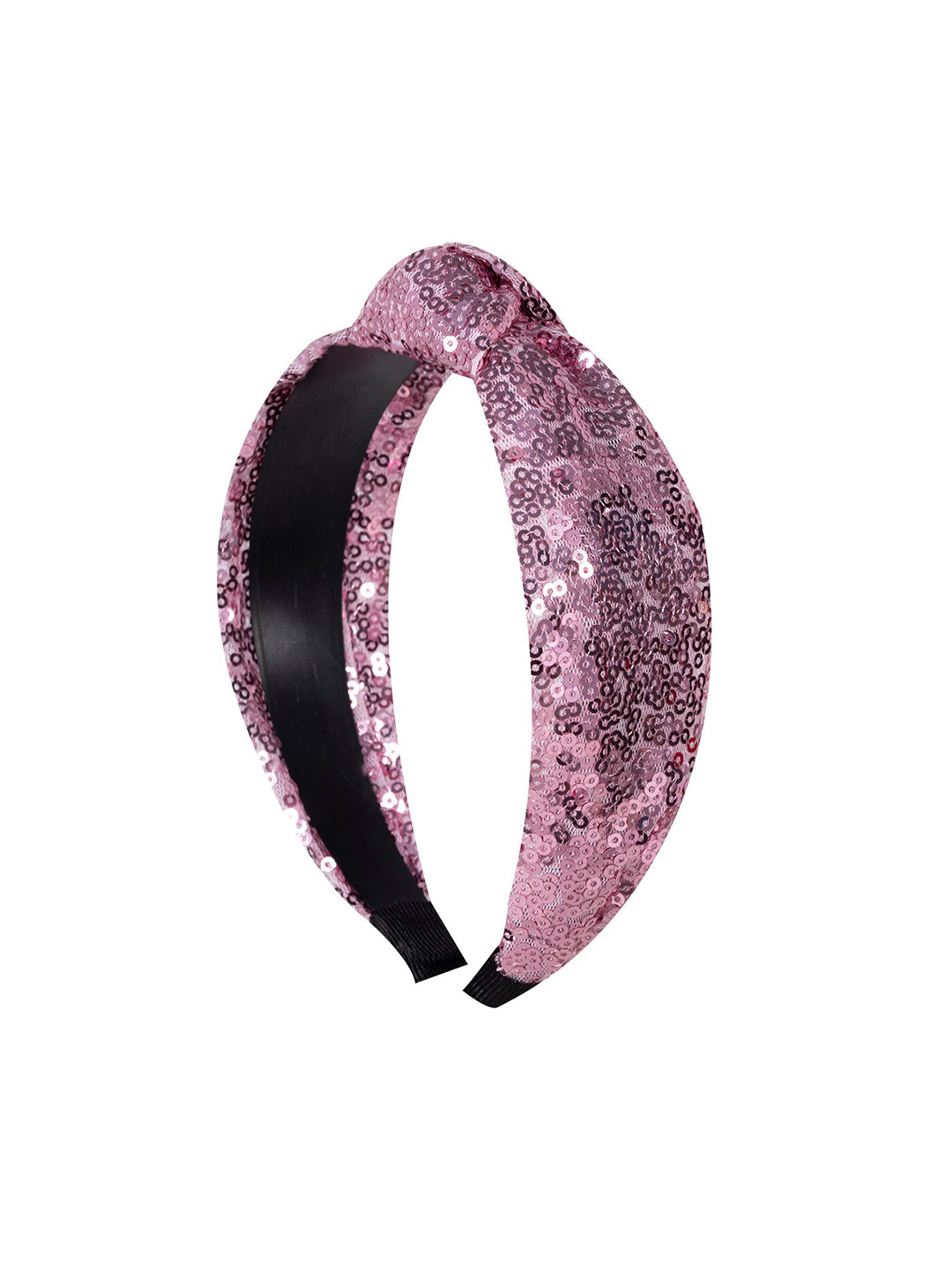 BuckleUp Women Pink Embellished Sequined Hairband