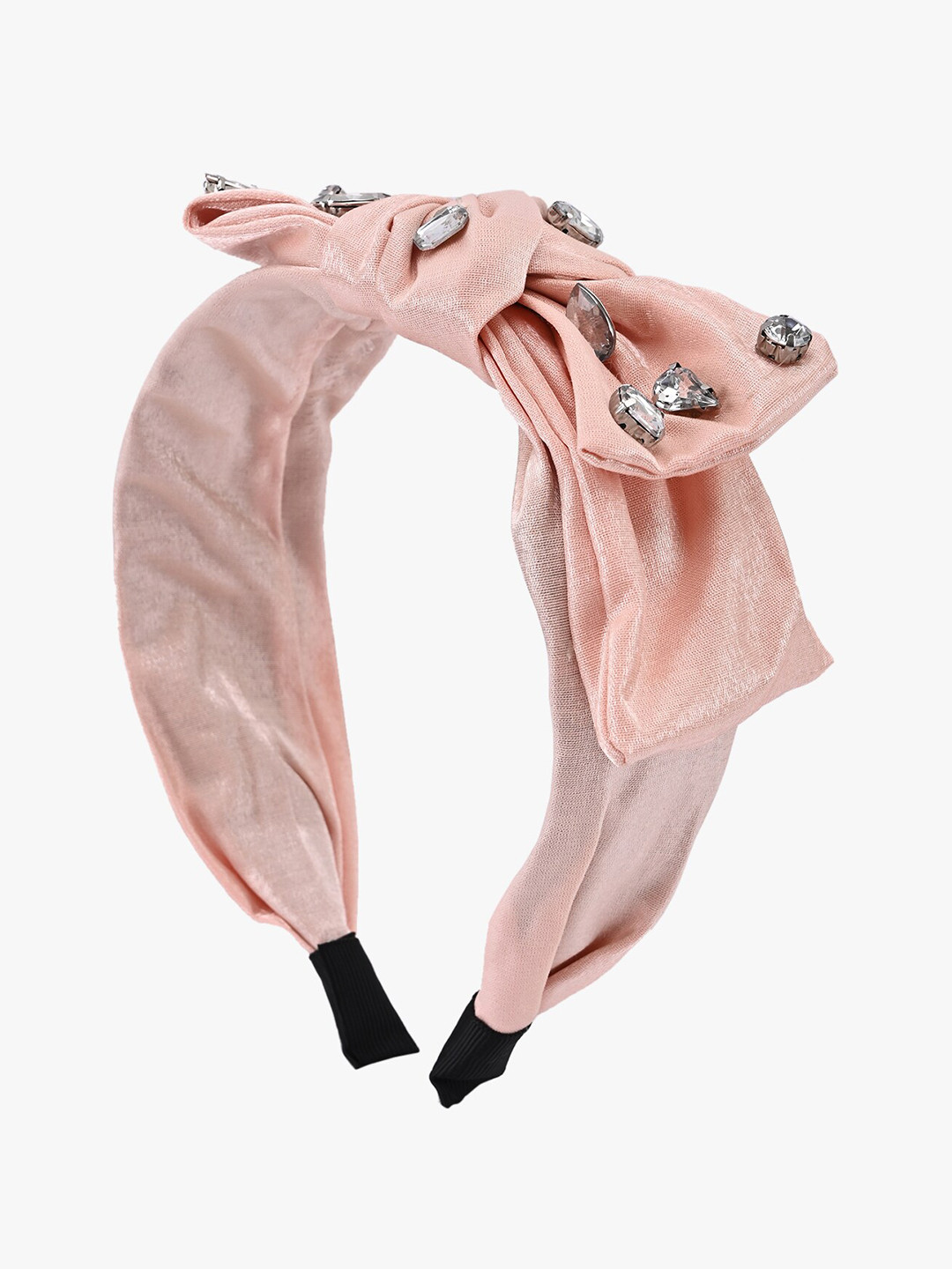 BuckleUp Women Peach Embellished Hair Band