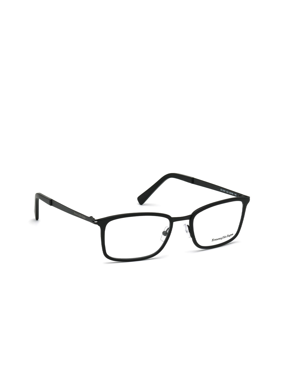Ermenegildo Zegna Men Transparent & Black Full Rim Rectangle Frames