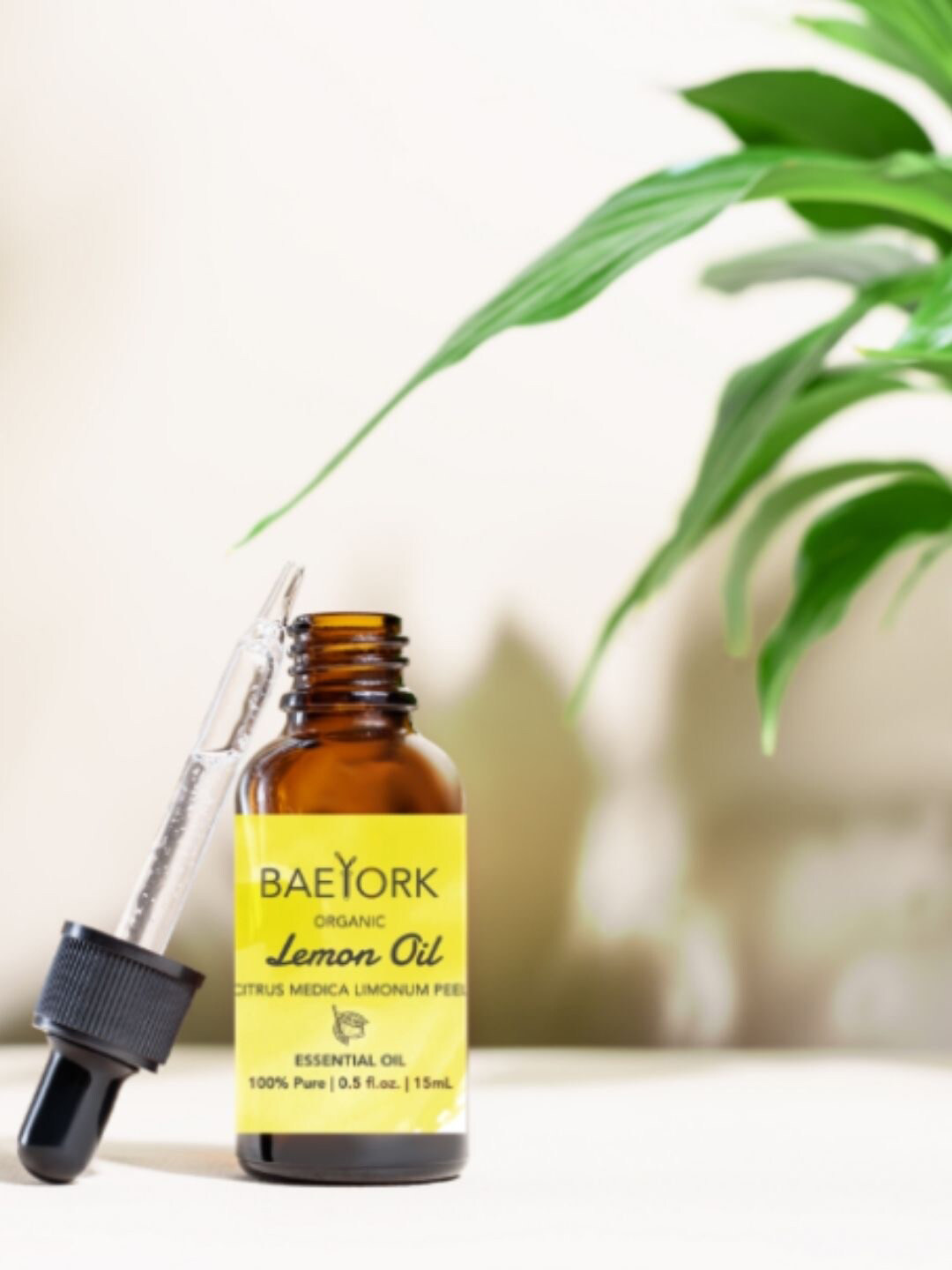 BAEYORK Yellow Organic Italian Lemon Oil 15 Ml