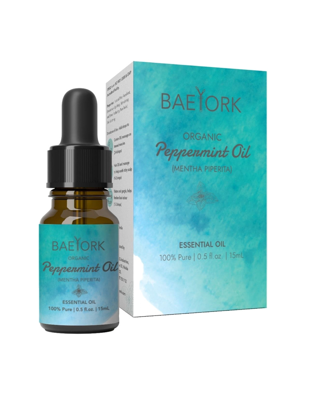 BAEYORK Organic Peppermint Essential Oil-15 ml