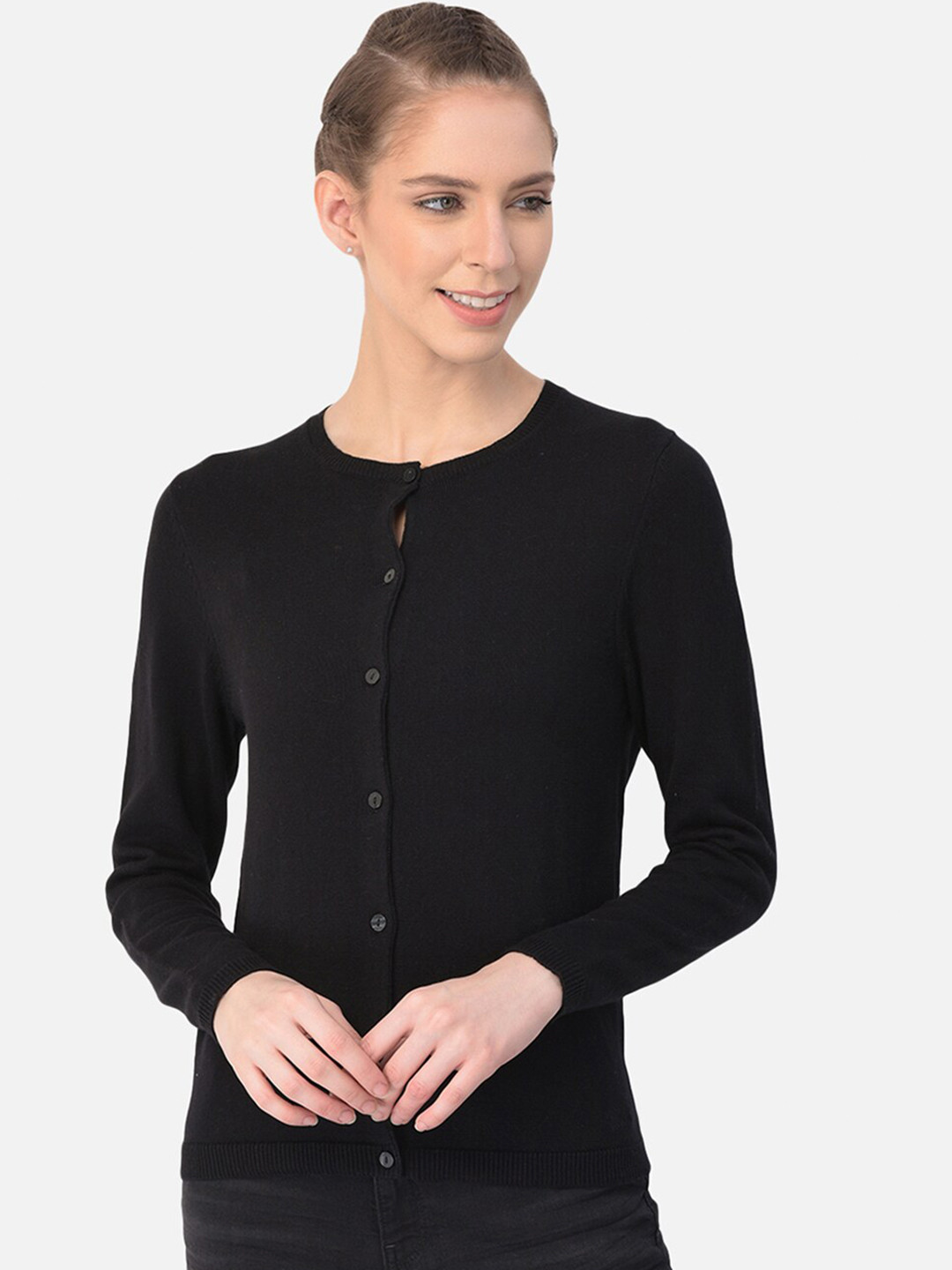 Woods Women Black Cardigan