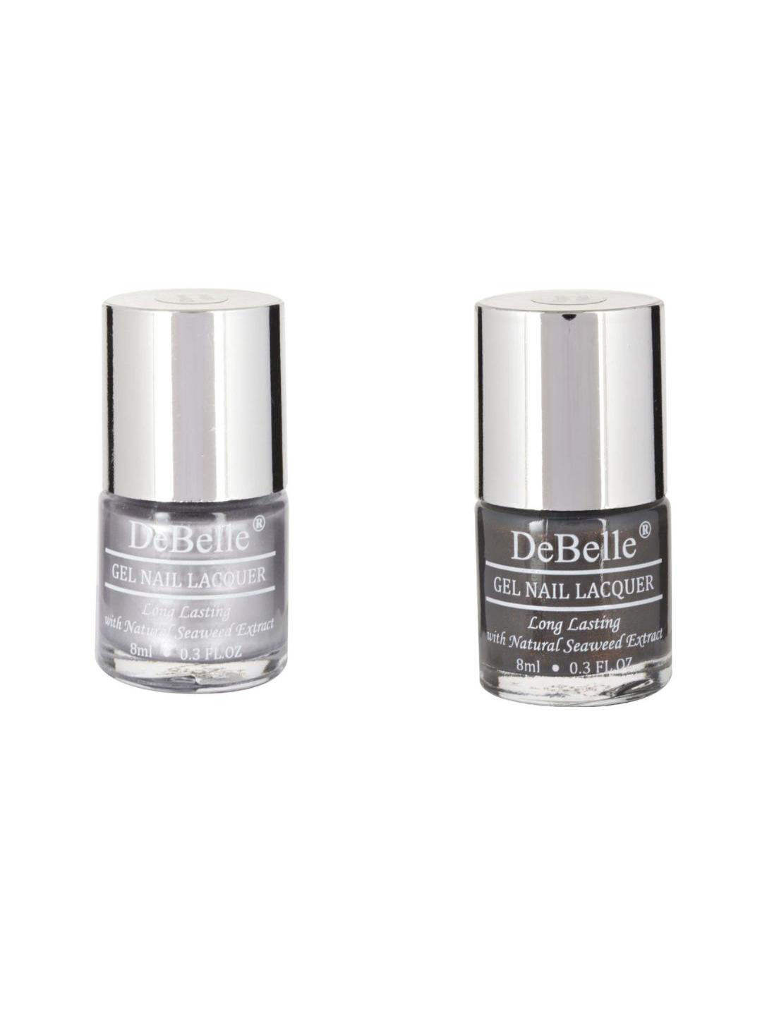 DeBelle Set of 2 Gel Nail Polish- Chrome Silver & Copper Glaze - 8ml Each