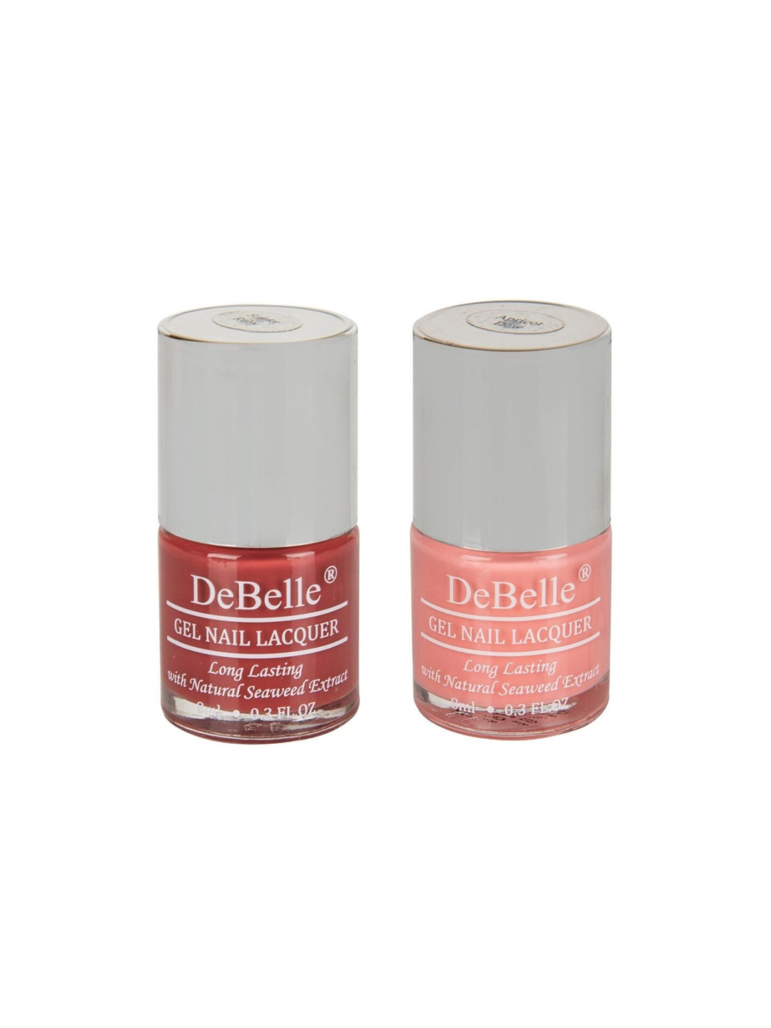 DeBelle Set Of 2 Gel Nail Polish - Scarlet Ruby & Apricot Dew - 15ml Each