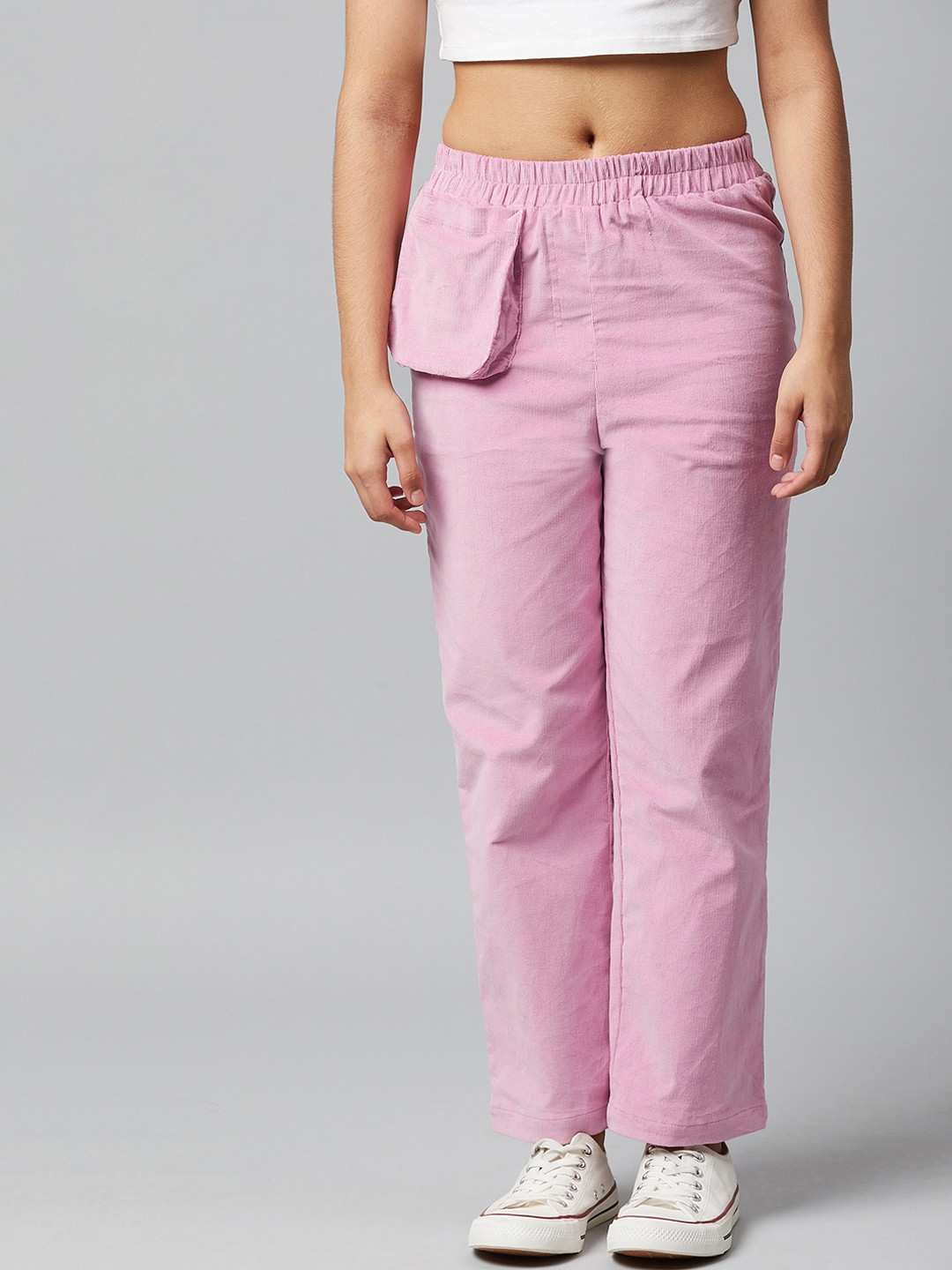 Athena Girl Girls Pink Easy Wash Corduroy Trousers