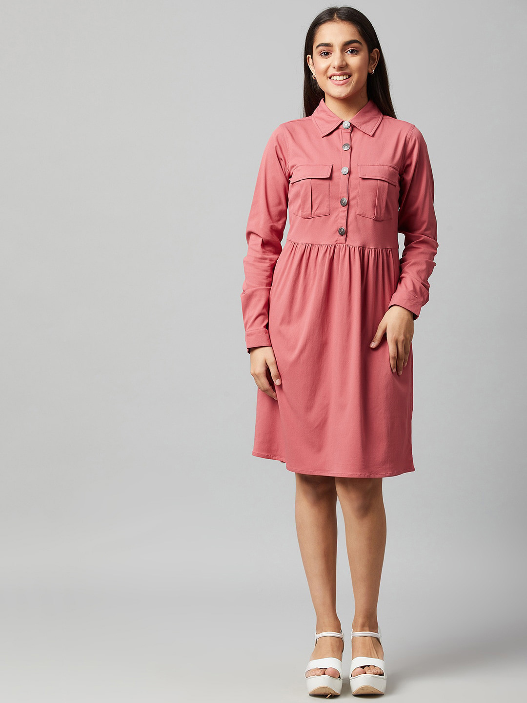 Athena Girl Girls Pink Shirt Dress