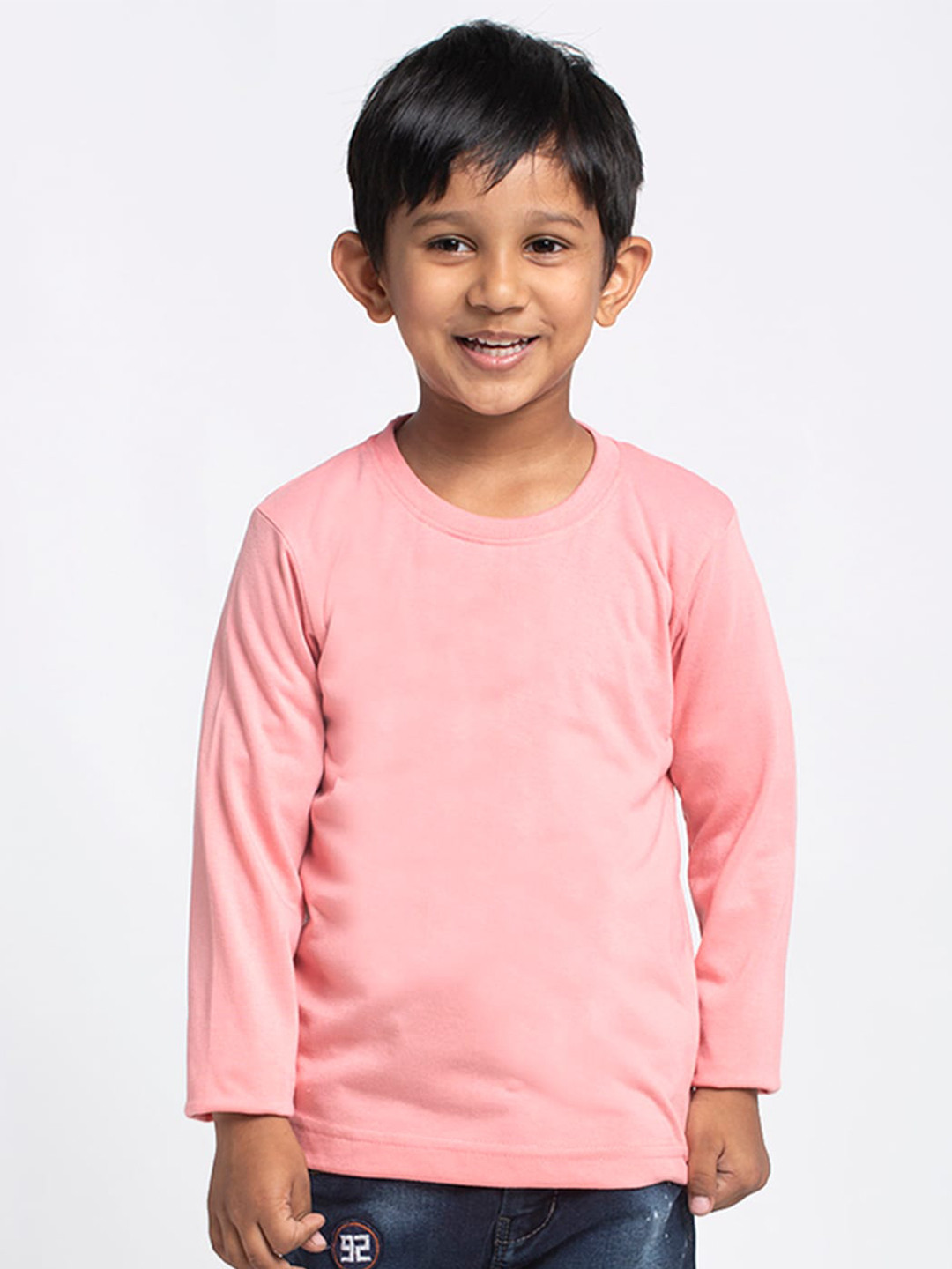 Friskers Boys Coral Full Sleeve Round Neck T-shirt