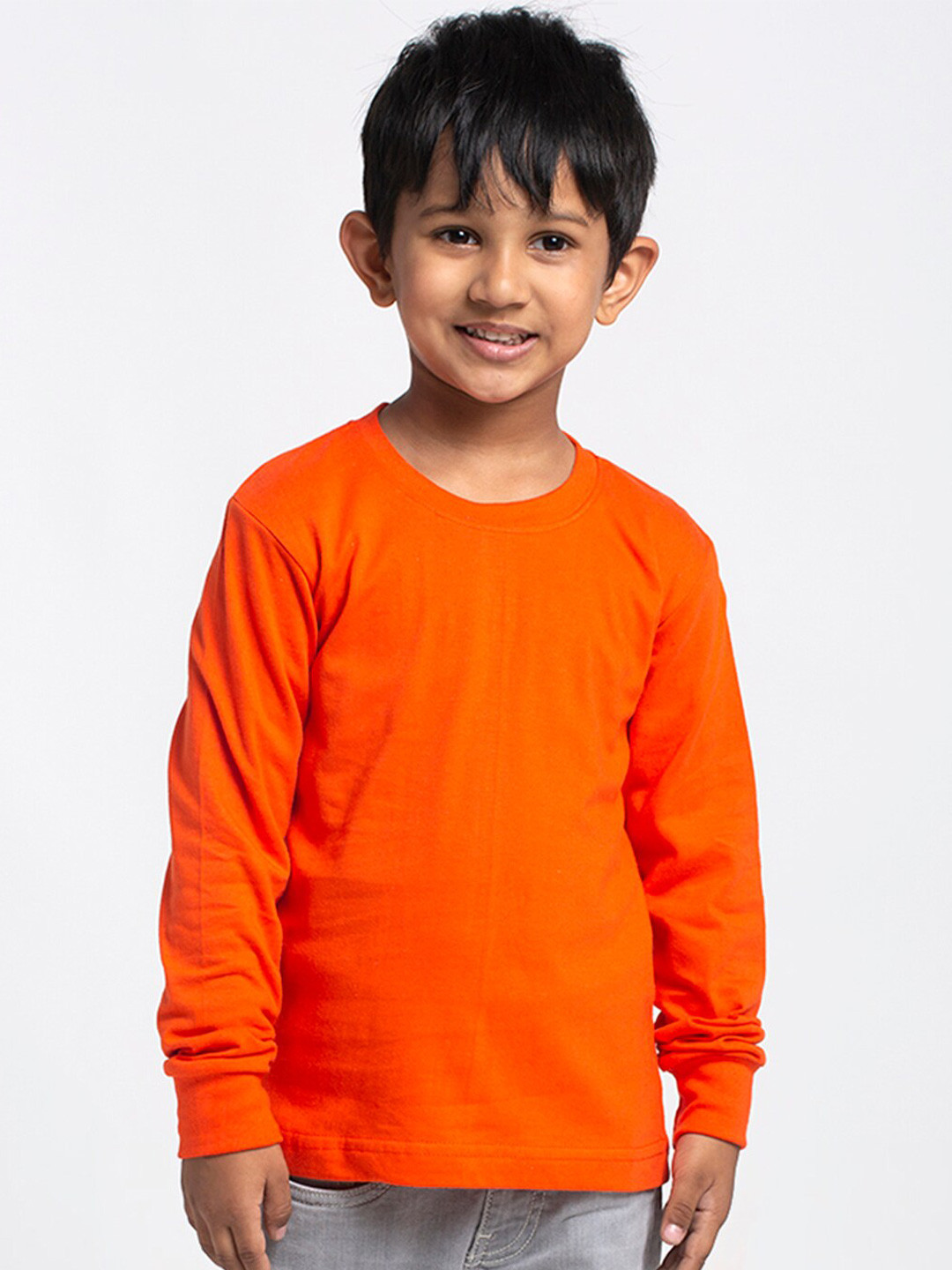 Friskers Boys Orange Grip Round Neck T-shirt