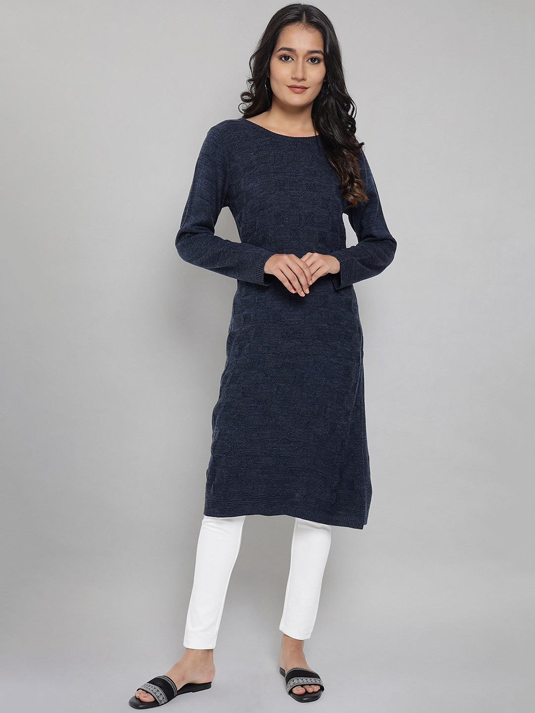 AURELIA Women Blue Kurta