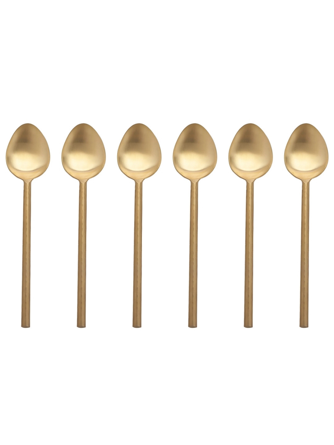 VarEesha Golden Matte Finish Set of 6 Stainless Steel Tea Spoons