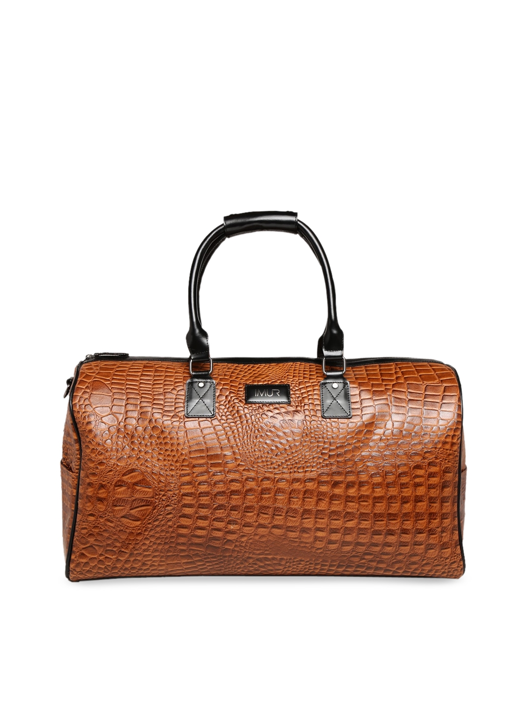 IMUR Brown Leather Travel Duffel Bag