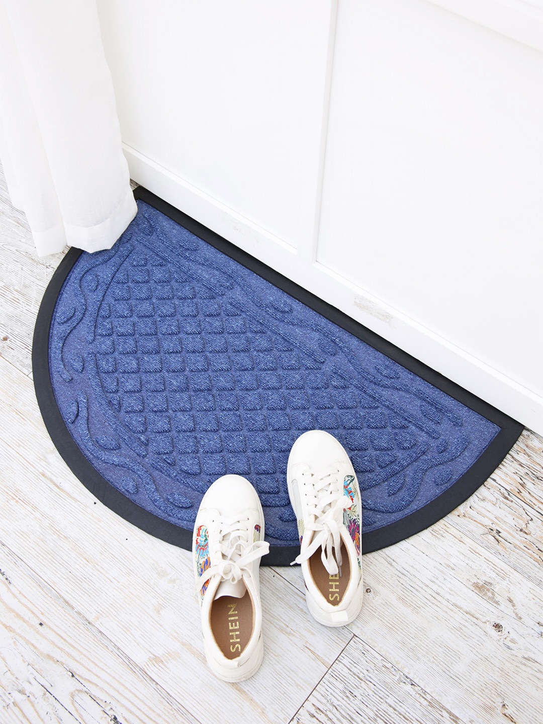 Ariana Blue Textured Doormat