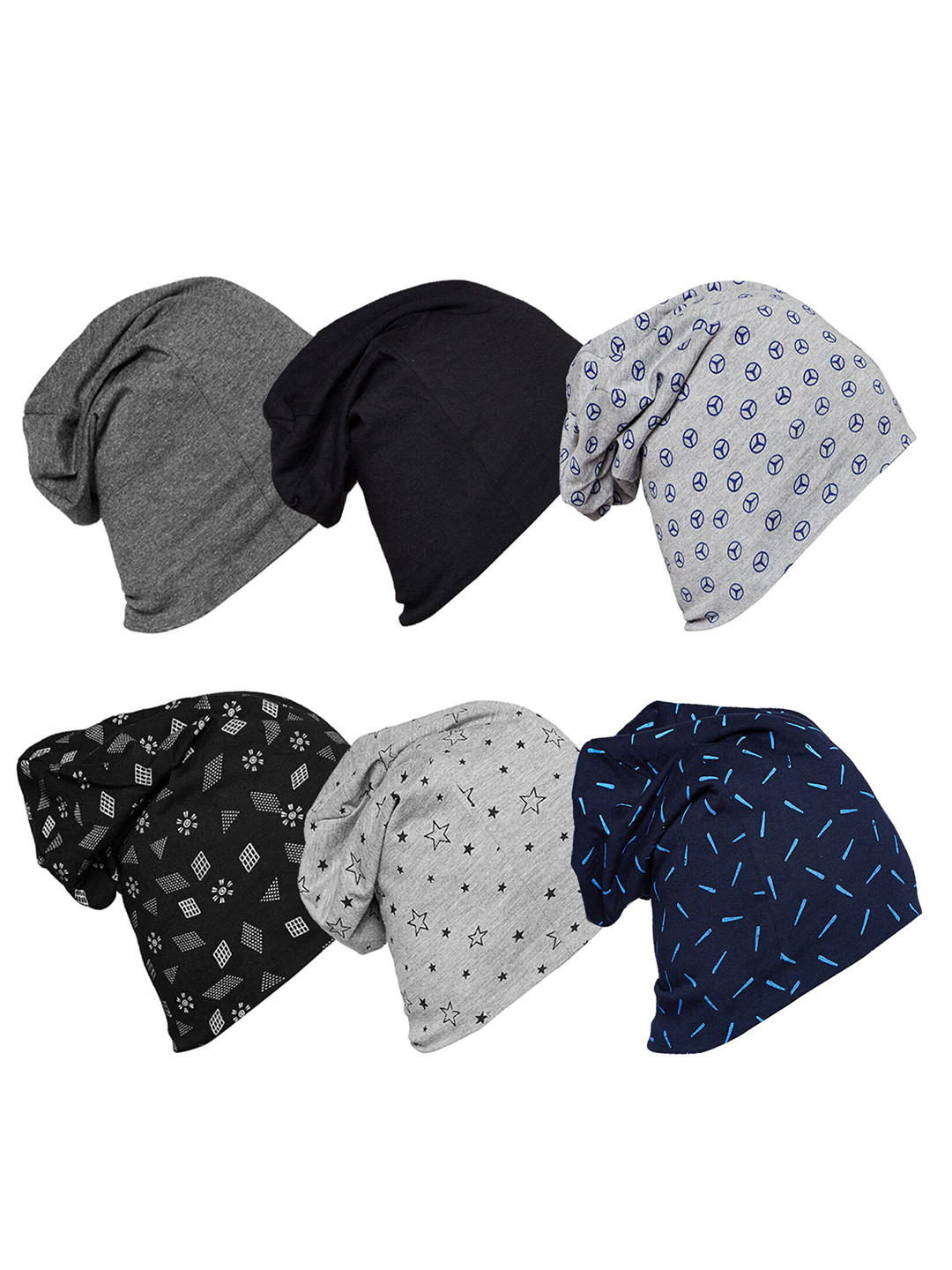 MACK JONNEY Set of 6 Multi Beanie Caps