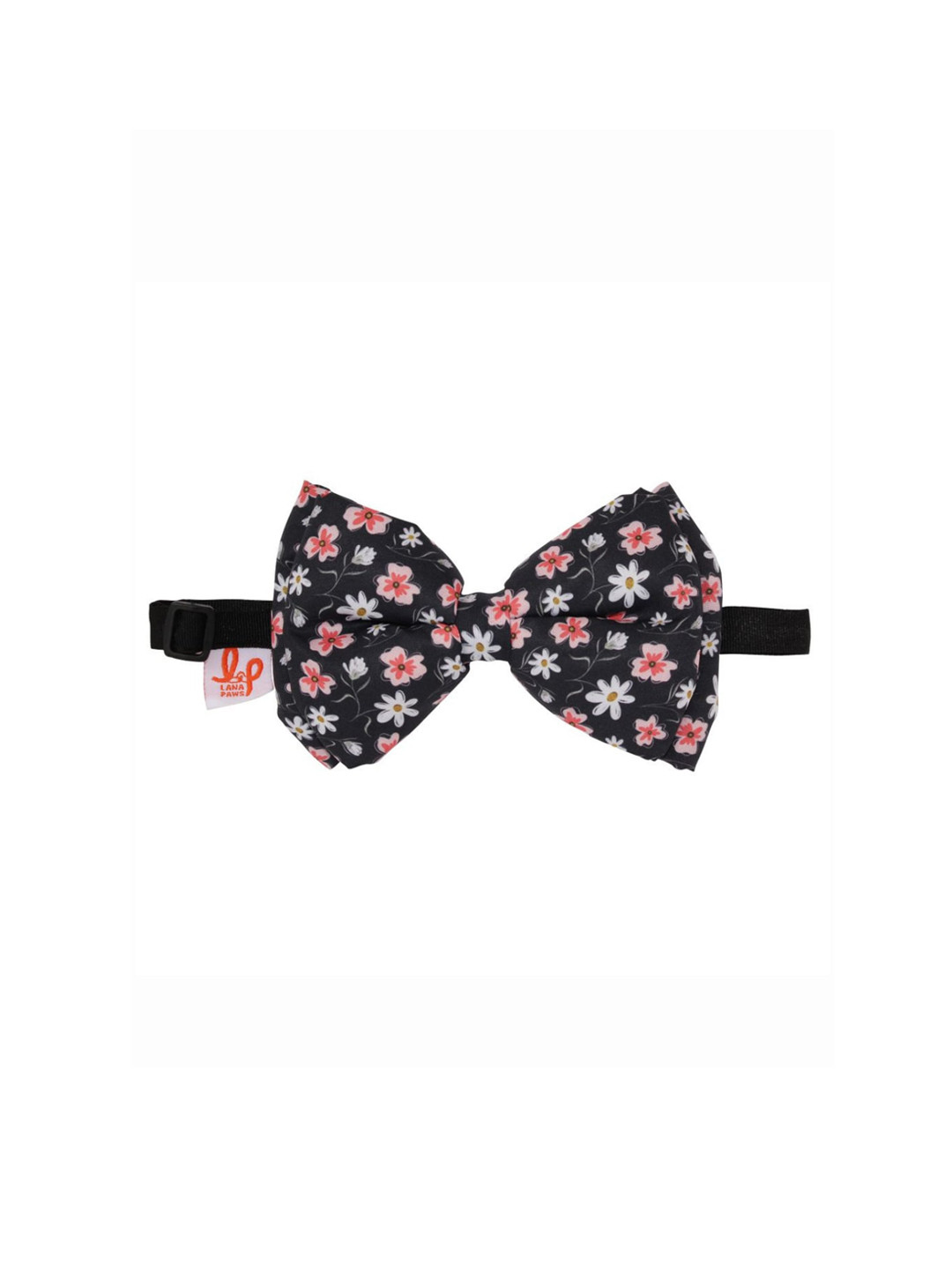 LANA PAWS Black & Pink Wildflower Printed Dog Bow Tie