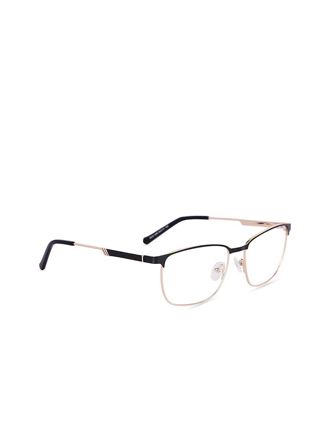 MARC LOUIS Unisex Black & Rose Gold Full Rim Rectangle Frames ML8009-C3