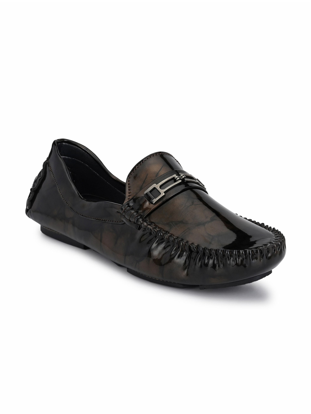 RL Rocklin Men Brown Textured Loafers