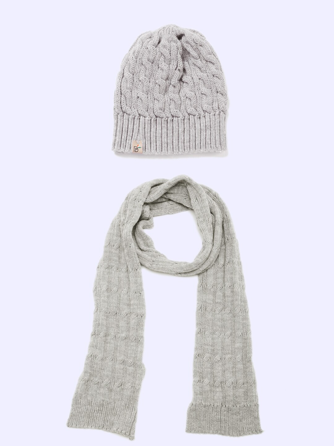 Bharatasya Women Beanie Cap and Muffler Set