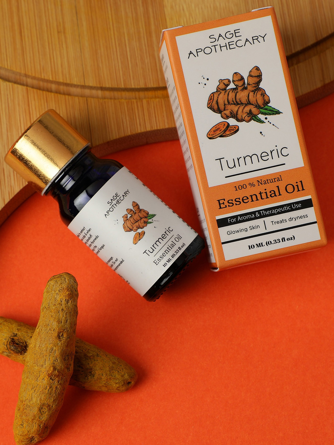 SAGE APOTHECARY Yellow Turmeric Essential Oil 10 Ml