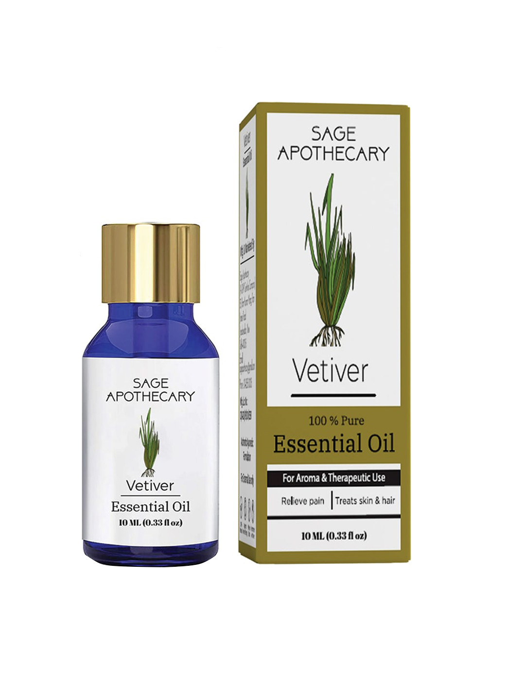 SAGE APOTHECARY Vetiver Essential Oil 10ml