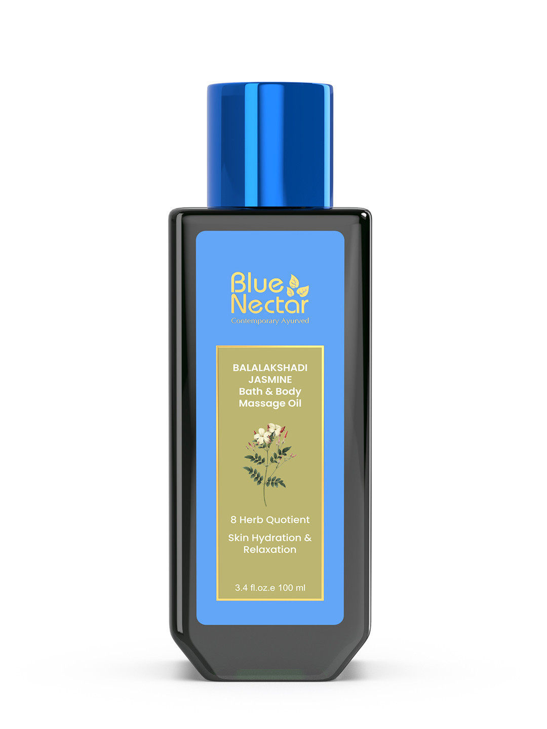 Blue Nectar Balalakshadi Jasmine Bath & Body Massage Oil For Skin Hydration - 100ml