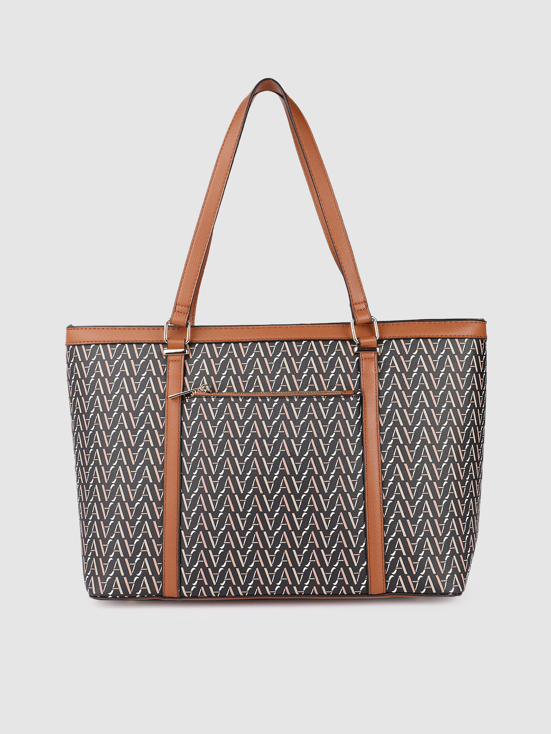 Accessorize London Women Faux Leather Mika Monogram Tote