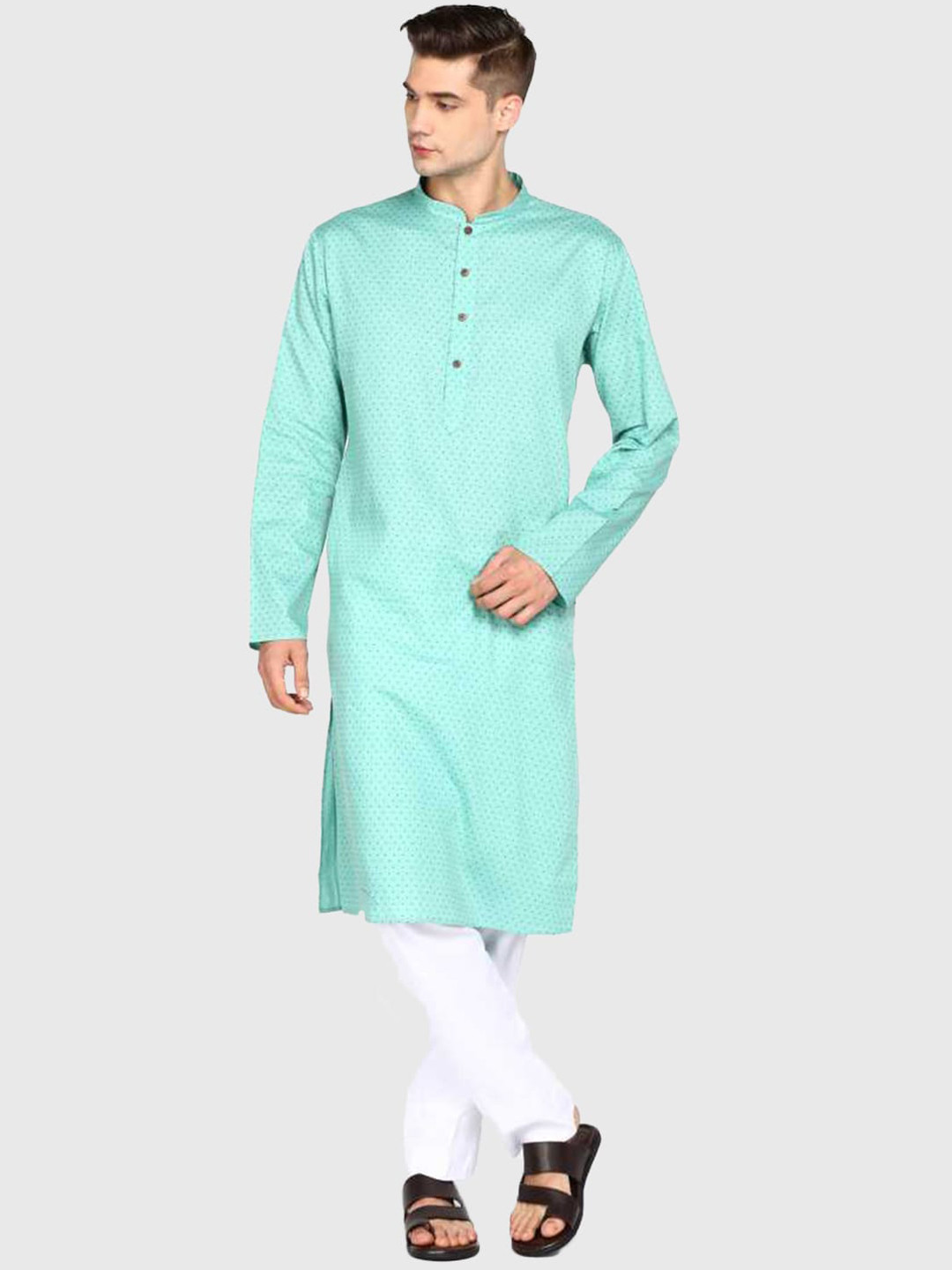 Sanwara Men Green Kurta with Pyjamas