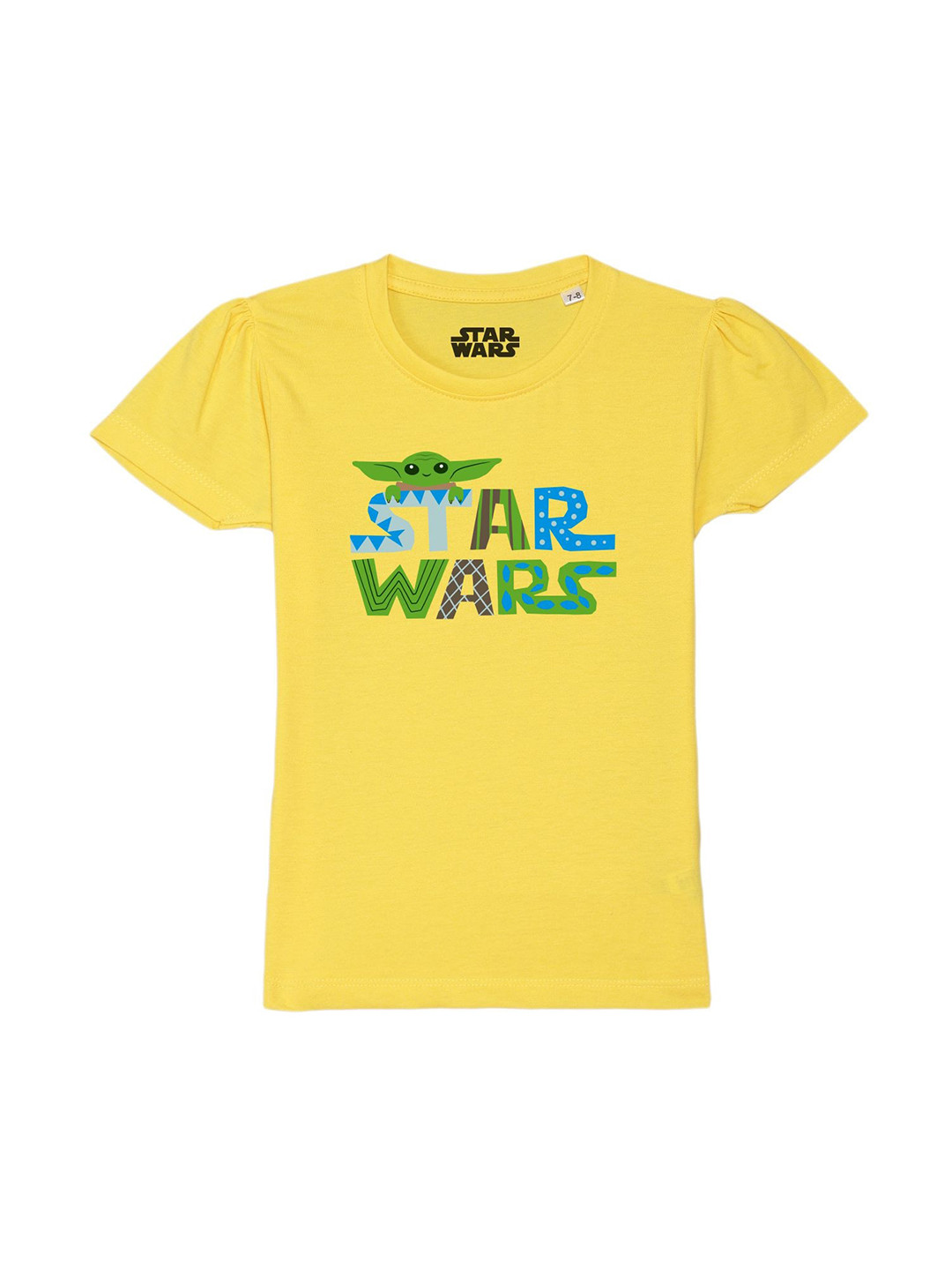 Star Wars by Wear Your Mind Girls Yellow Typography Star Wars T-shirt