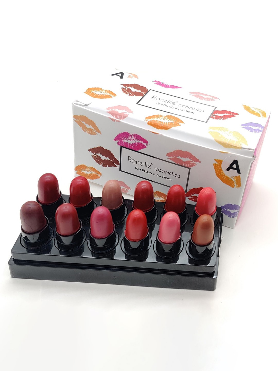 Ronzille Pack of 12 Matte Bullet Mini Lipstick - Shade -A