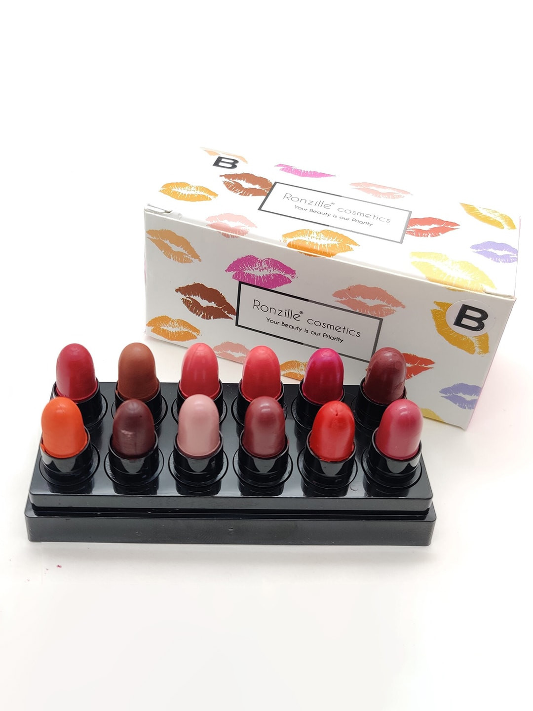 Ronzille Pack of 12 Multi Matte Bullet Mini Lipsticks