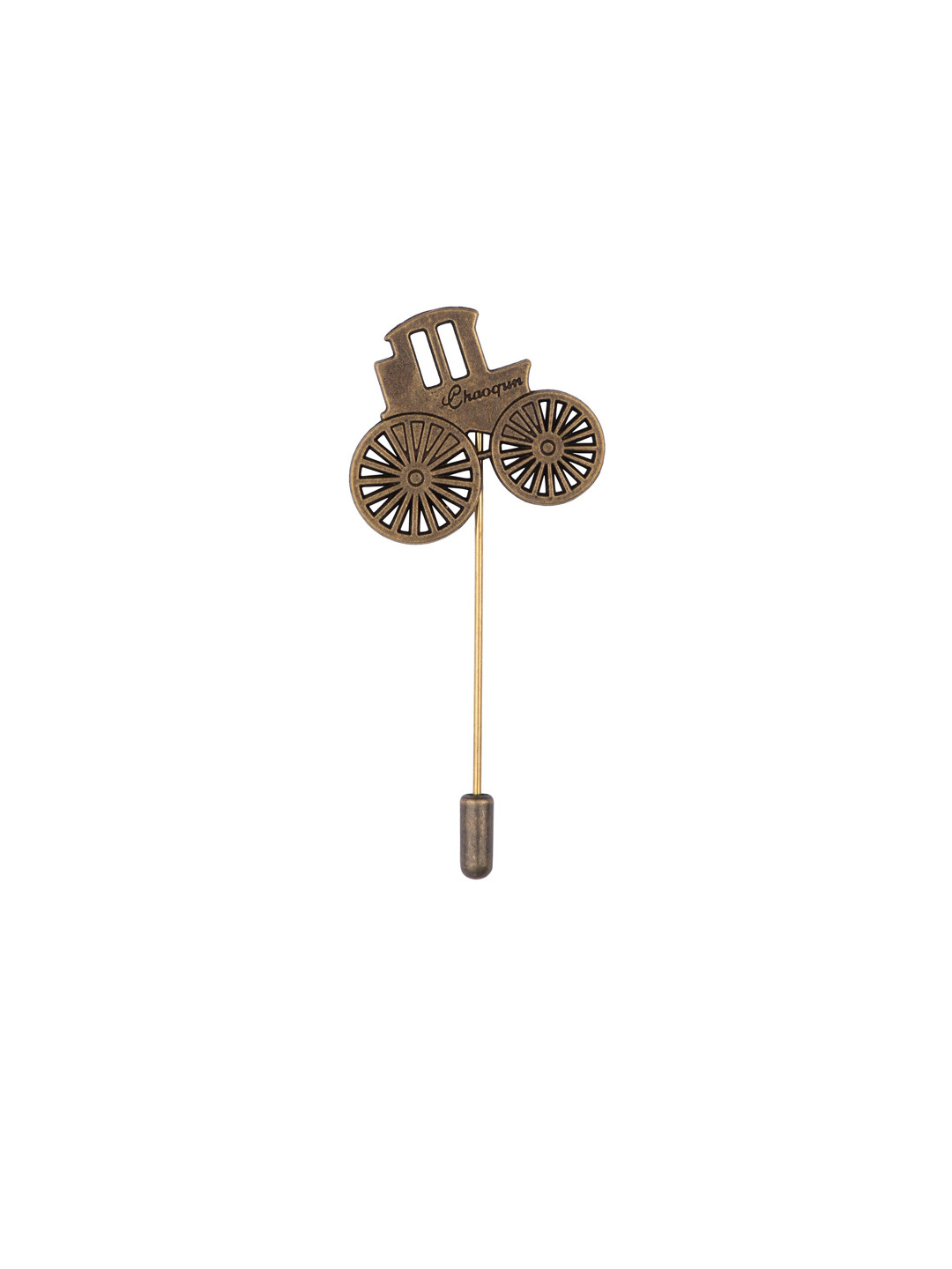 The Tie Hub Men Gold-Toned Solid Old Buggy Lapel Pin