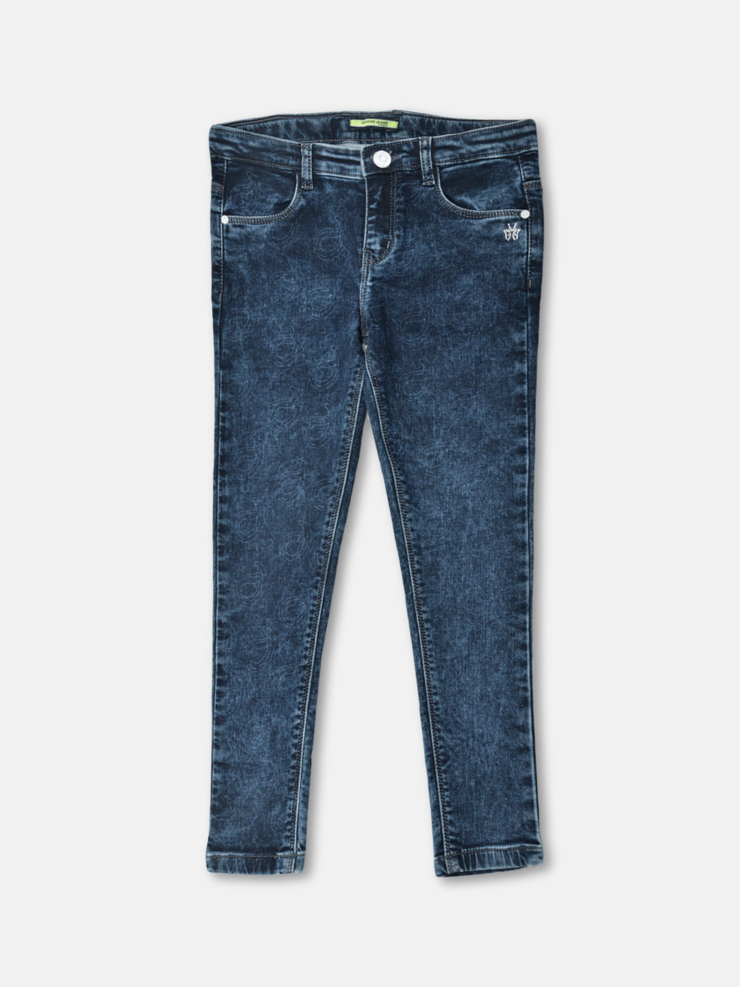 Crimsoune Club Girls Blue Light Fade Stretchable Jeans