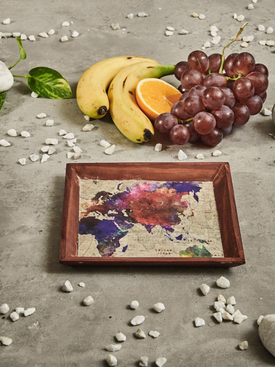 A Tiny Mistake Brown Printed Serving Tray