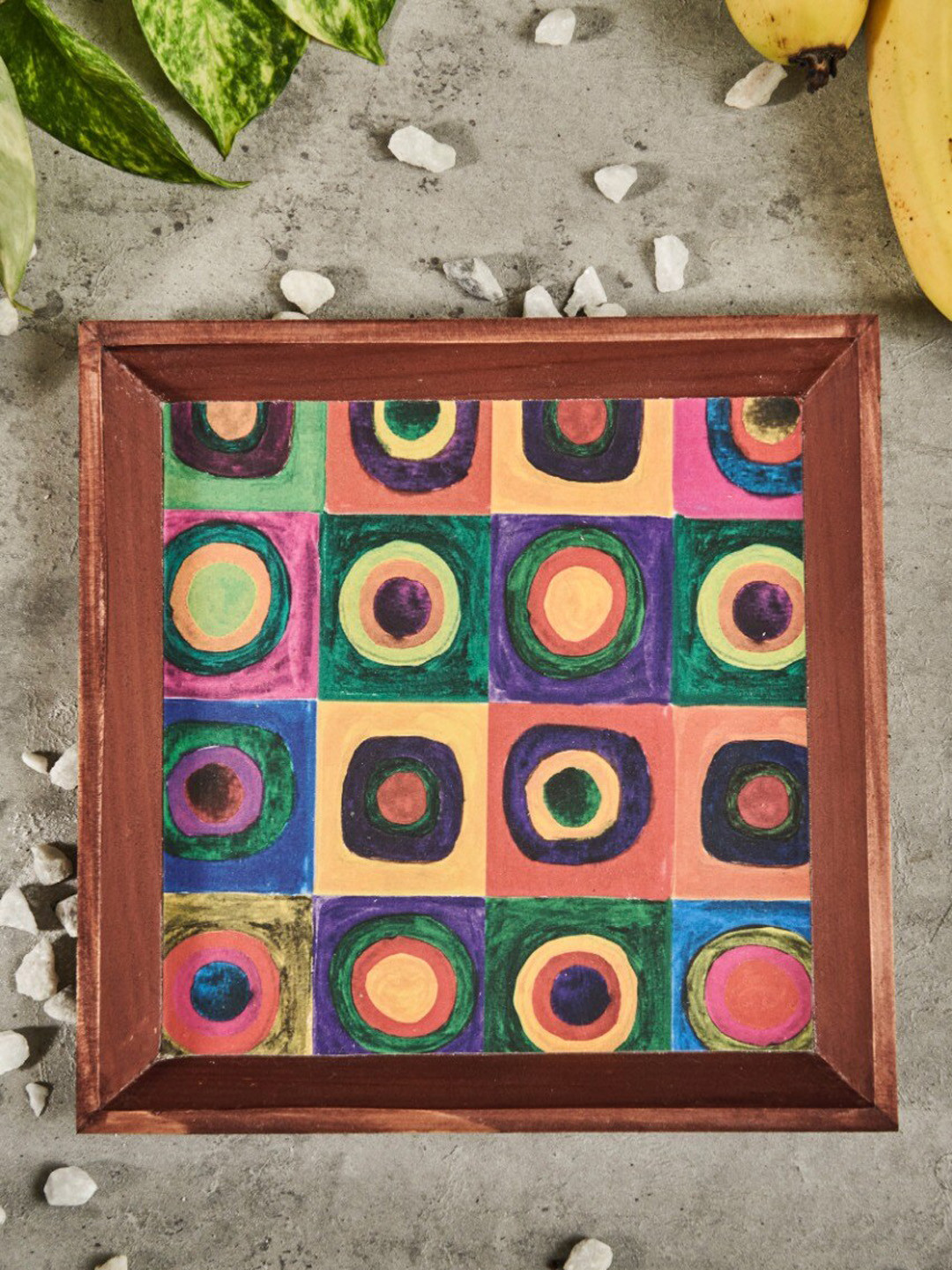 A Tiny Mistake Beige & Multicoloured Patterned Serving Tray