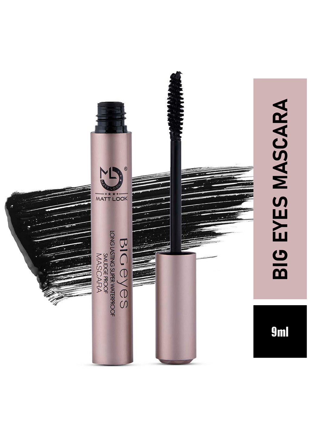 MATTLOOK Big Eyes Long Lasting Super Waterproof Black Mascara