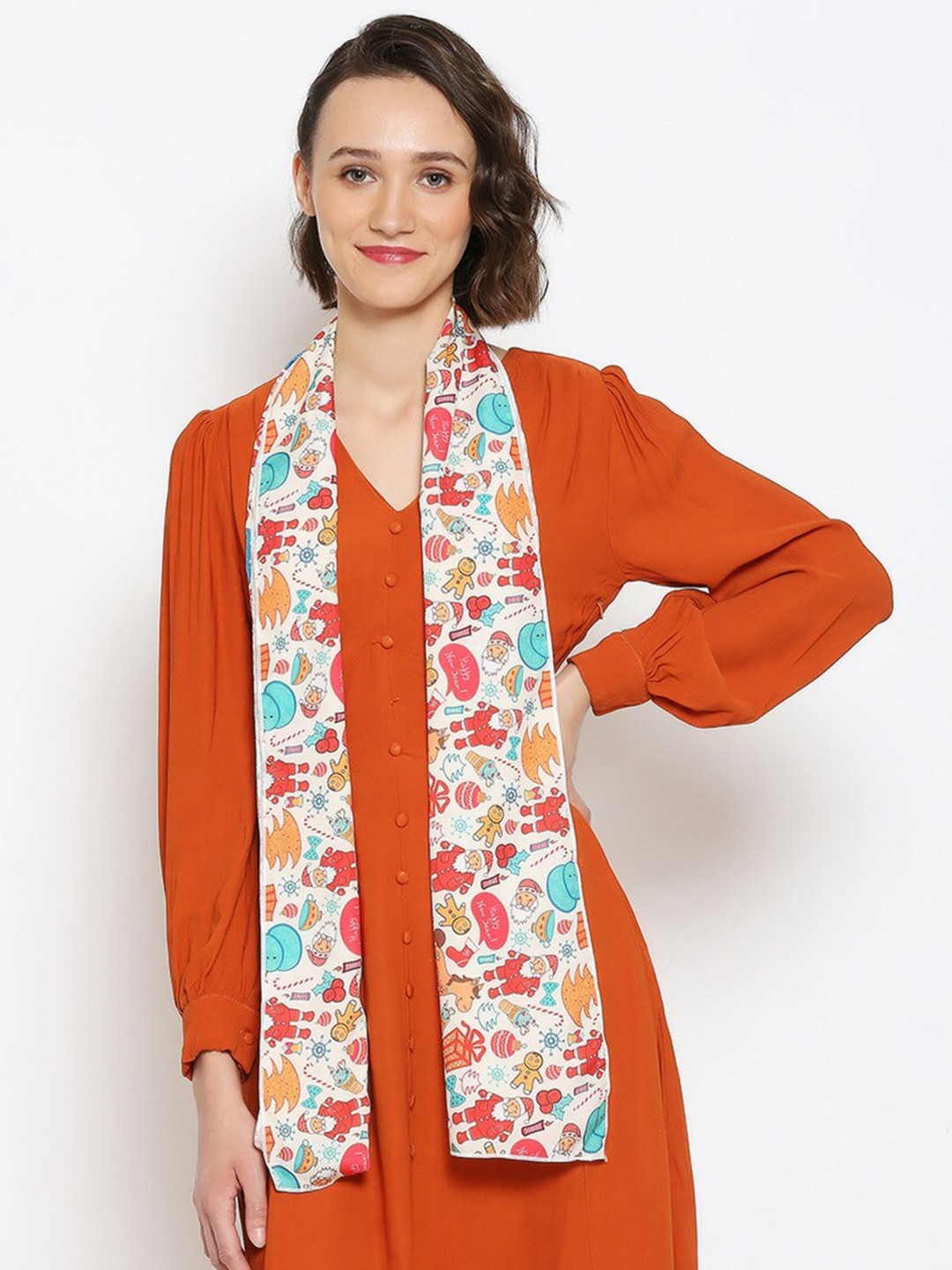 Dupatta Bazaar Women Multicoloured Printed Scarf