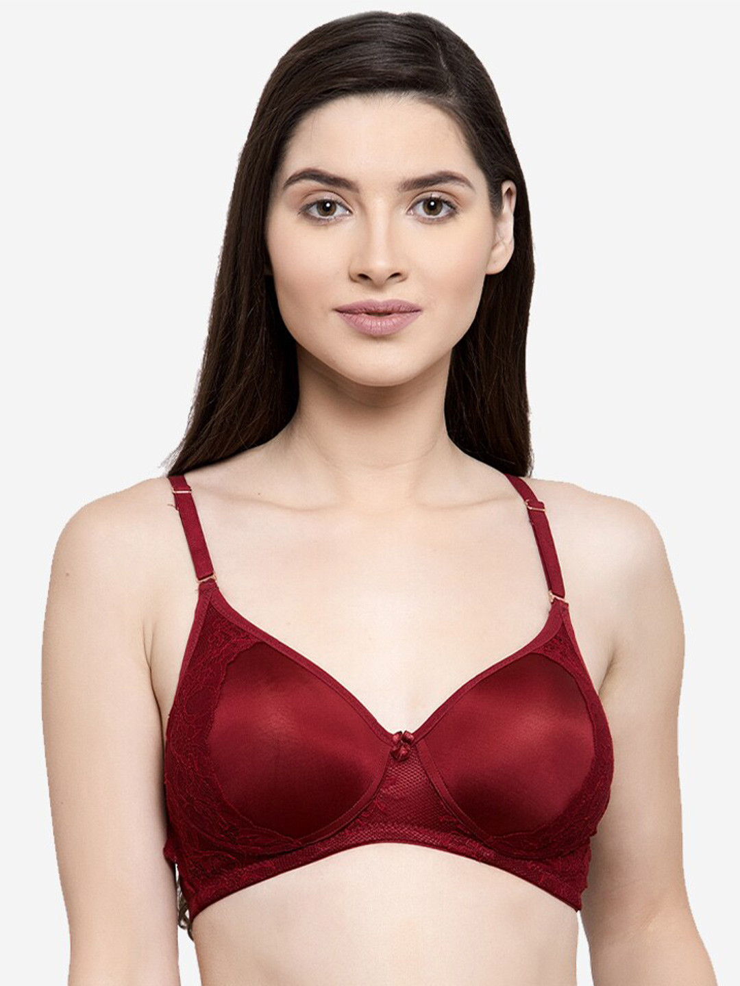GROVERSONS Paris Beauty Maroon Heavily Padded Non Wired Bra