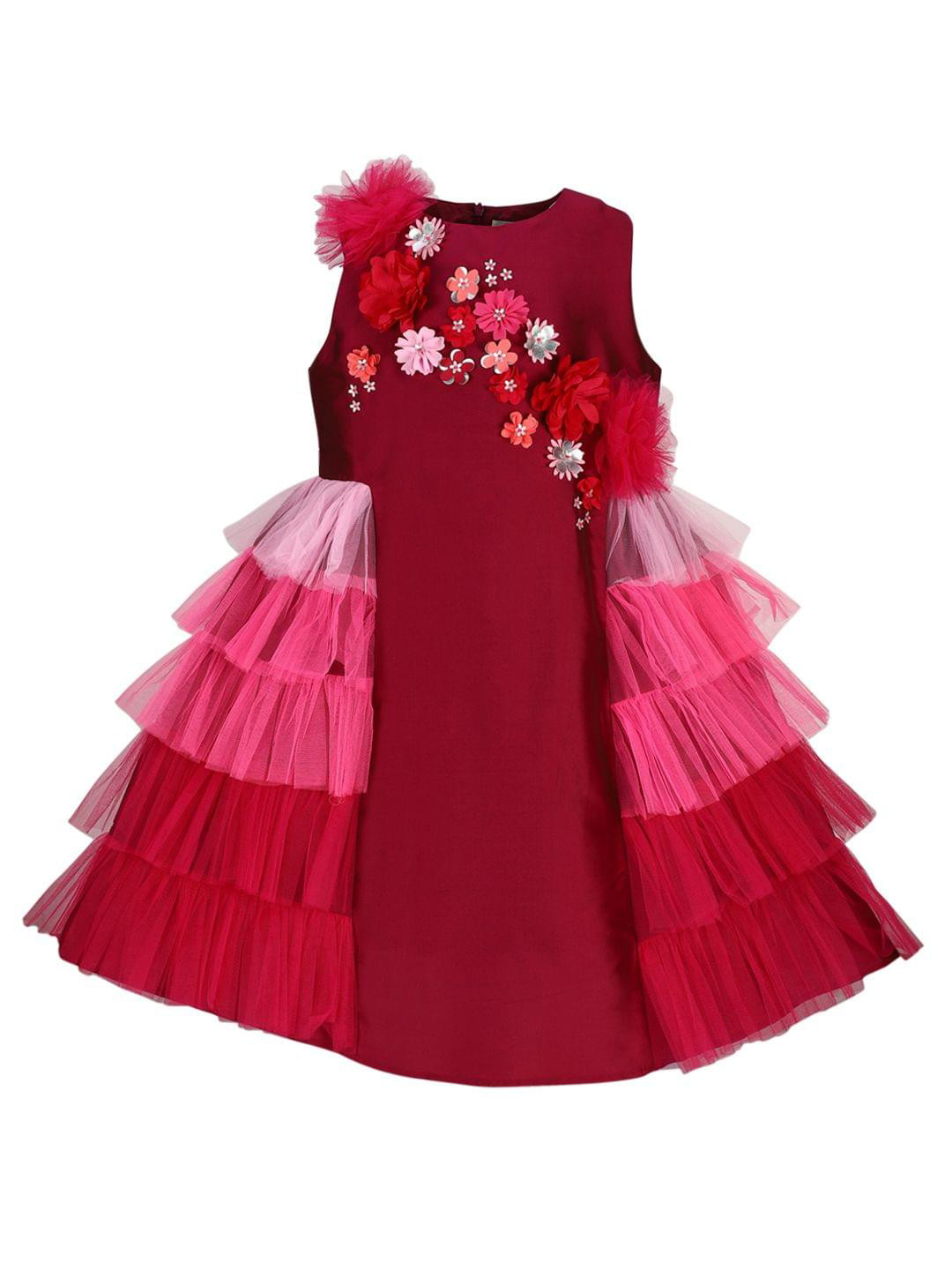 A Little Fable Burgundy Dress