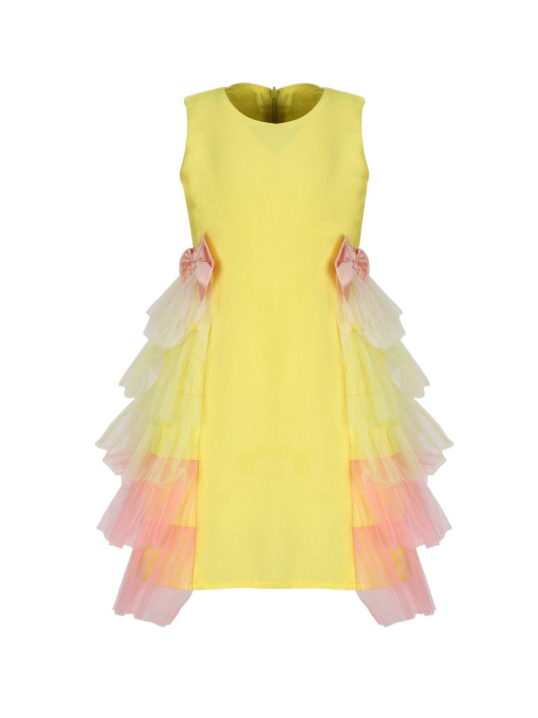 A Little Fable Yellow Ruffled Dress