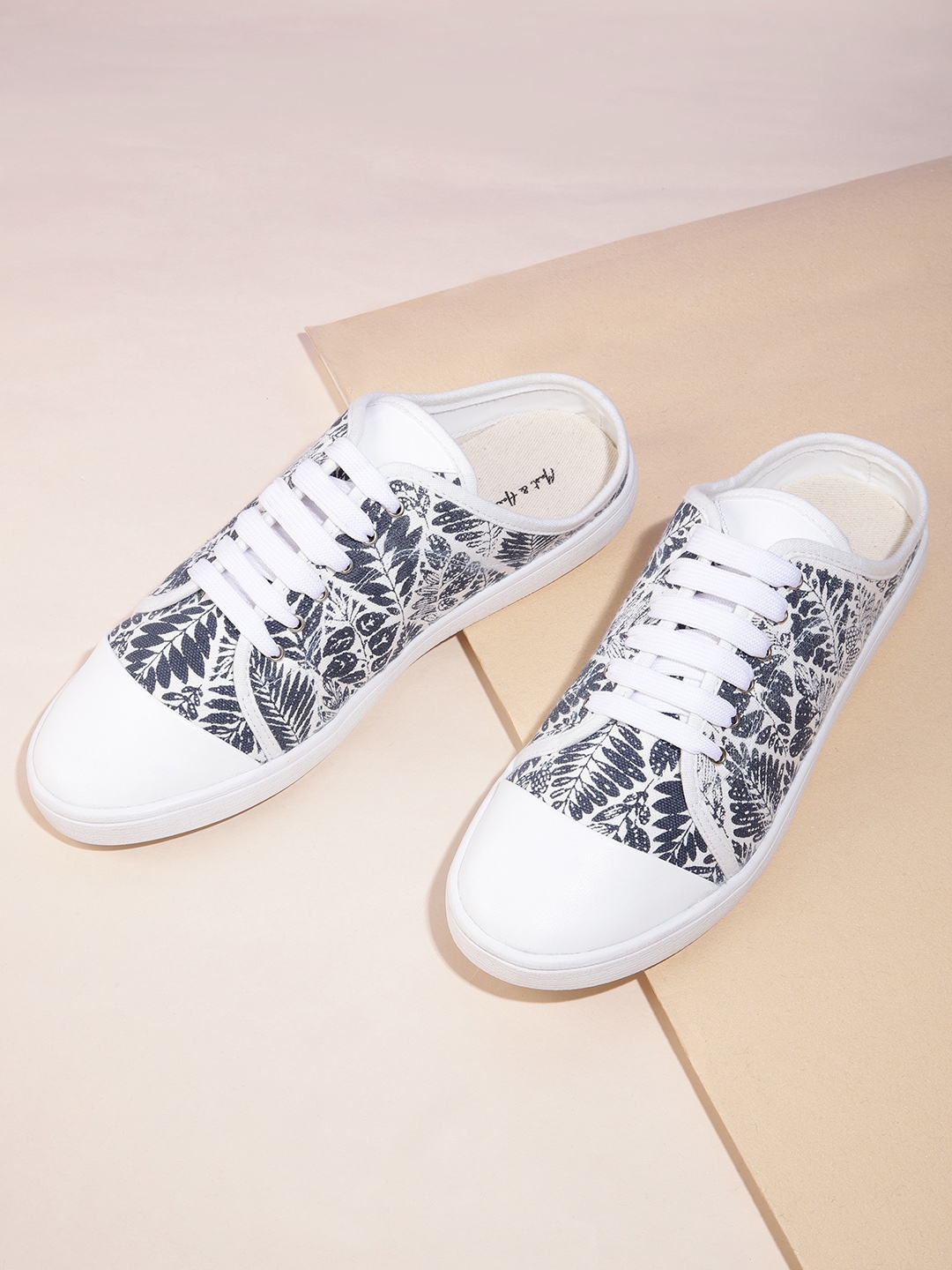 womens white mule sneakers