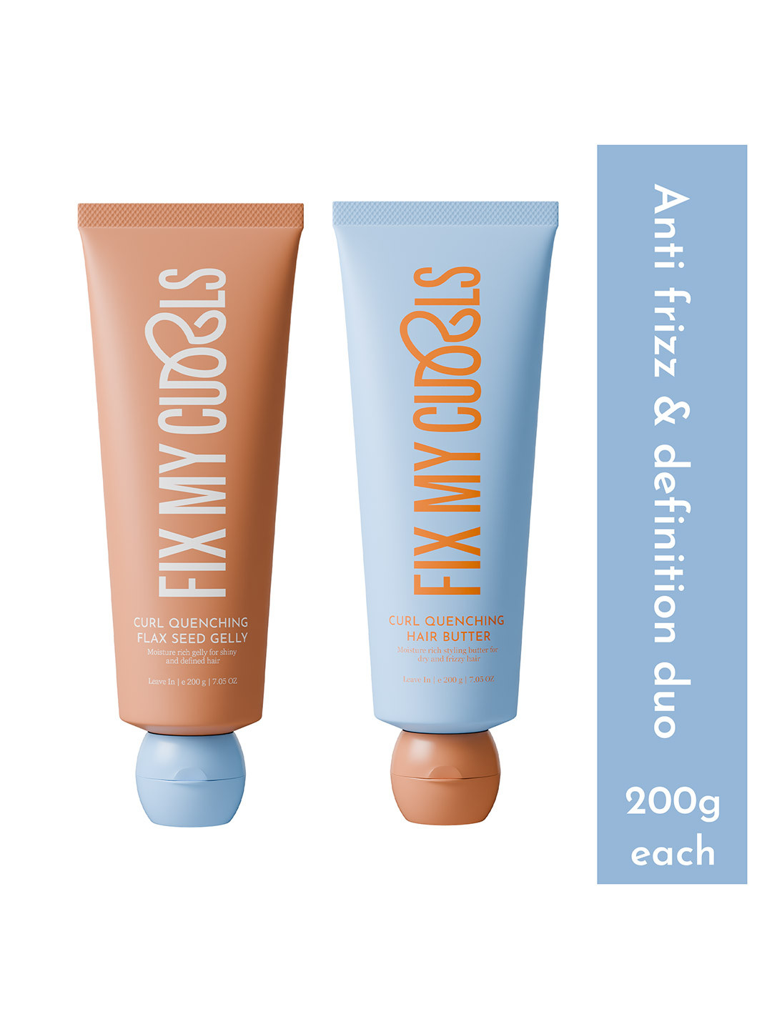 Fix My Curls Set of 2 Moisture Curl Quenching Creame For Curly & Wavy Hair-200g each