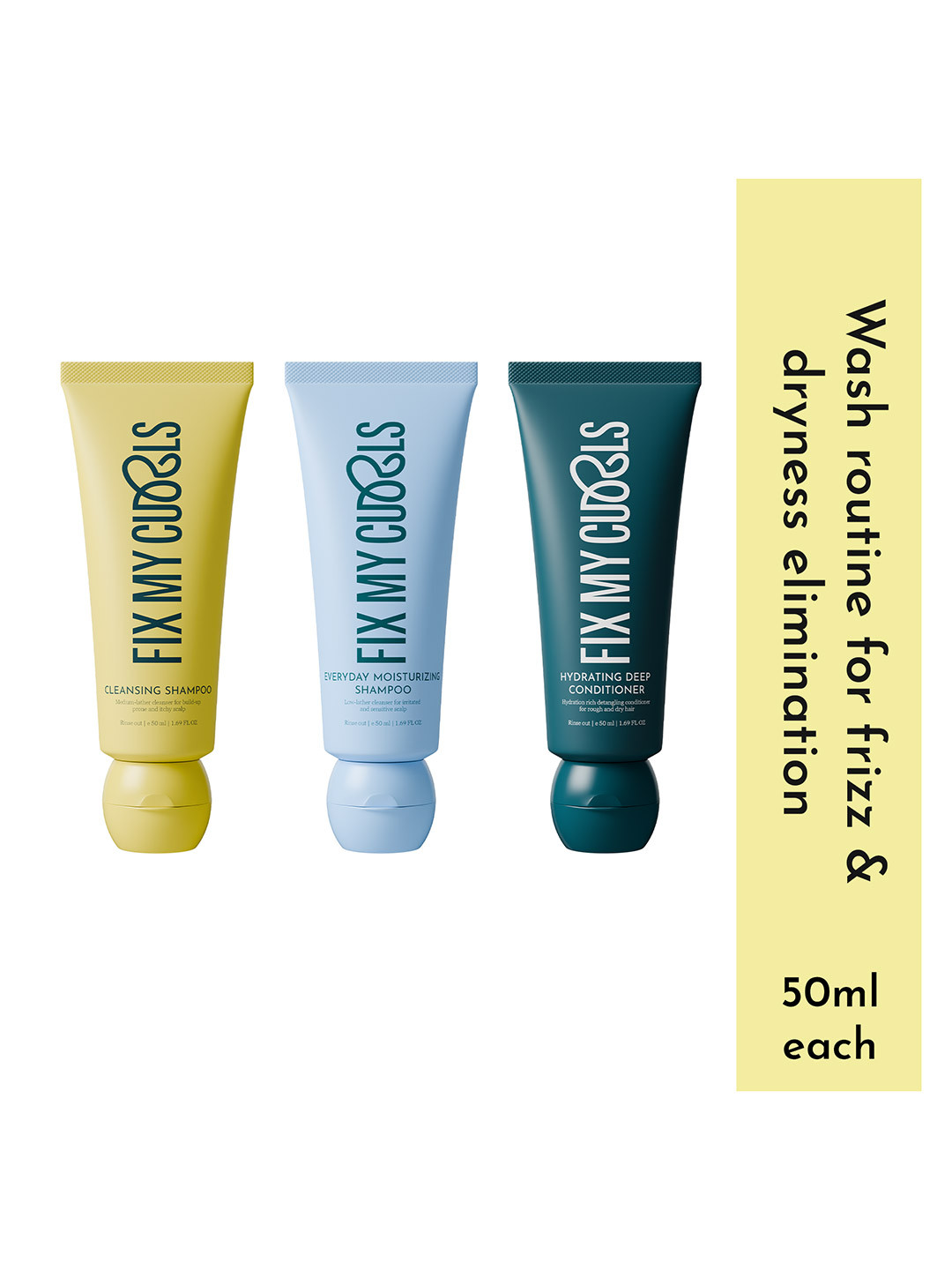 Fix My Curls Women Wash Day Bundle For Curly And Wavy Hair-50g each