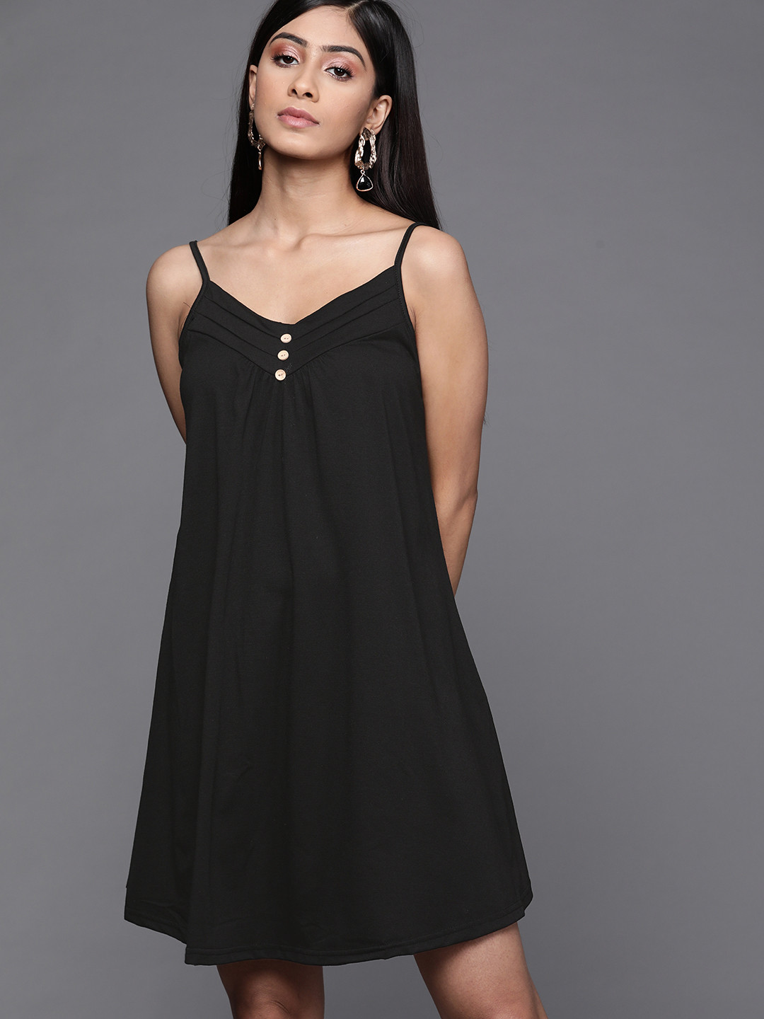 JC Mode Black A-Line Dress