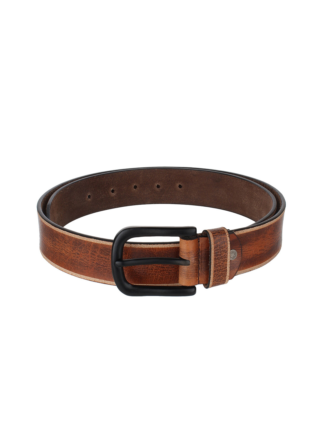 ZORO Men Tan Leather Belt