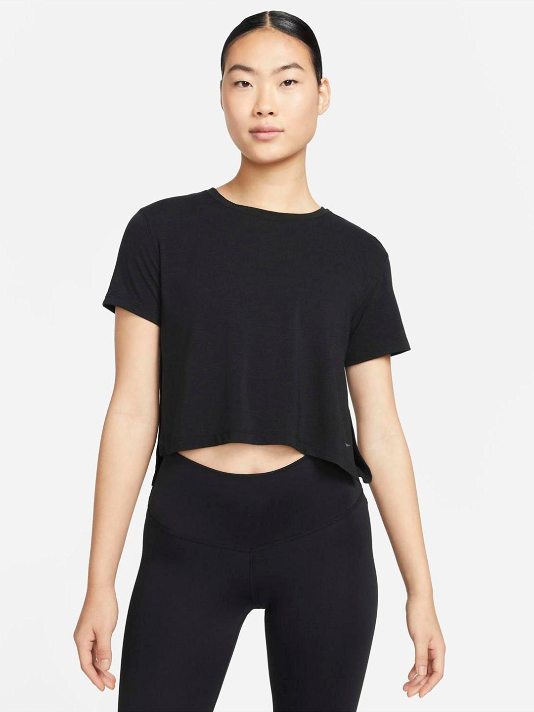 Nike Women Black Yoga T-shirt