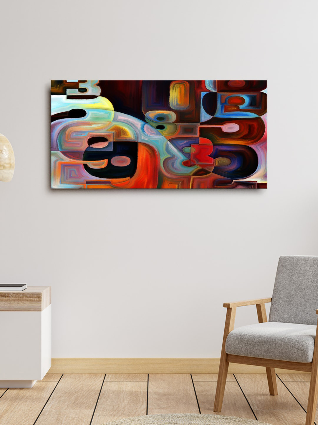 999Store Brown & Orange Modern Contemporary Painting Wall Art
