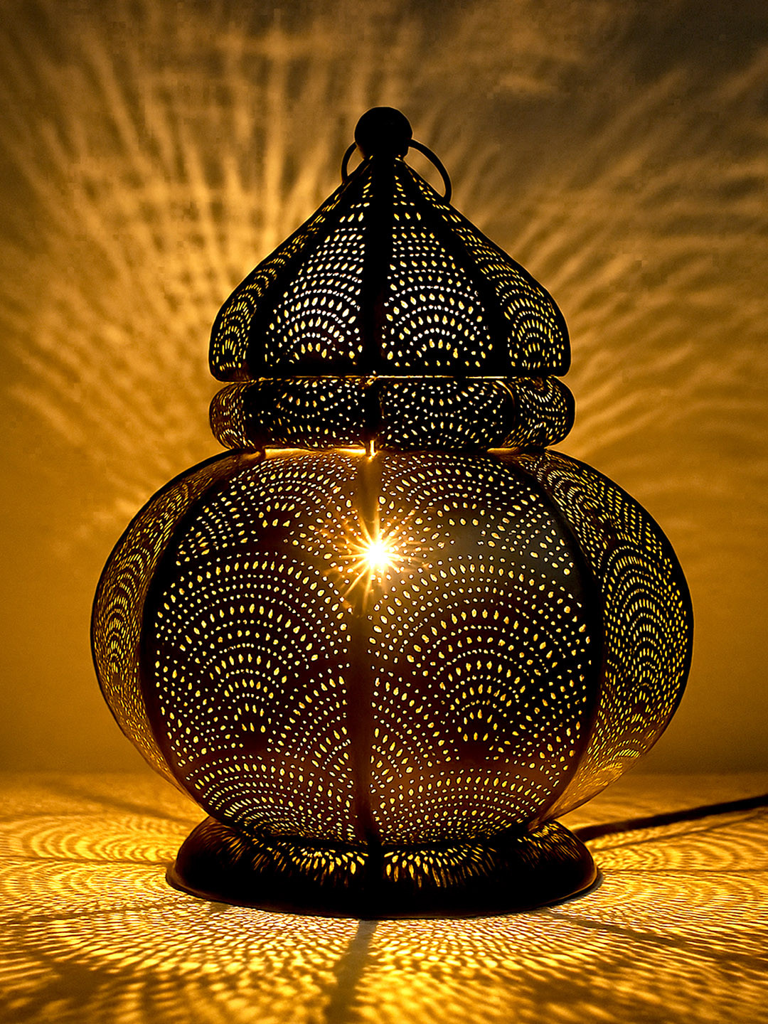 Homesake Copper Turkish Moroccan Decorative Bronze Antique Desk Lamp