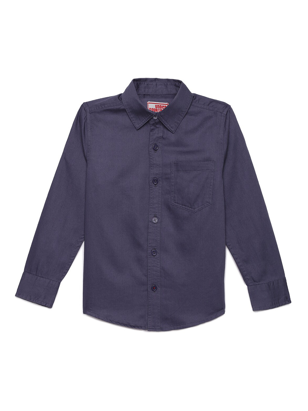 UNDER FOURTEEN ONLY Boys Charcoal Grey Casual Shirt